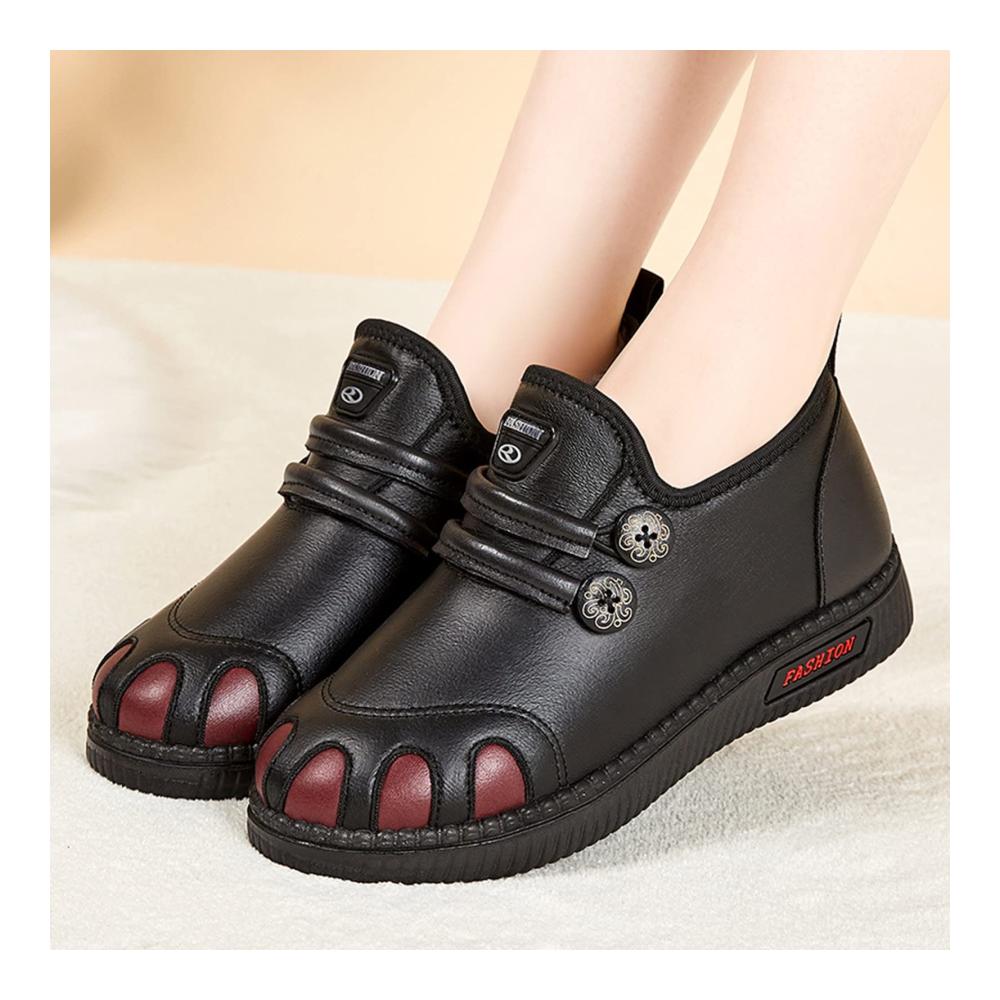 Winterstiefel Damen Wasserdichte Schneestiefel mit Samt-Futter Rutschfeste Winterschuhe für Outdoor-Aktivitäten