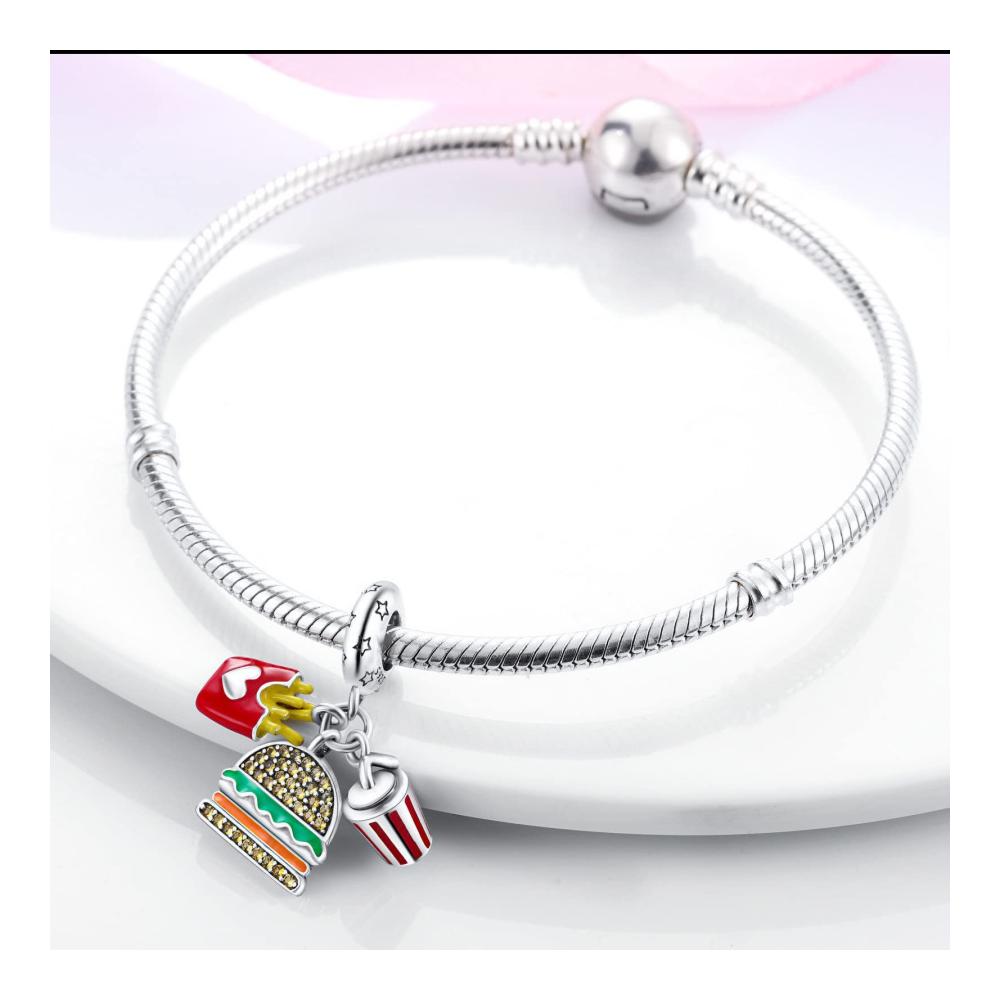 925 Sterling Silber Bead Charms Set - Sea Star und Turtle Anhänger für Armbänder und Halskette - Glücksbringer Schmuck für Frauen und Mädchen - Passend als Geschenkperlenanhänger (Lieblingsessen