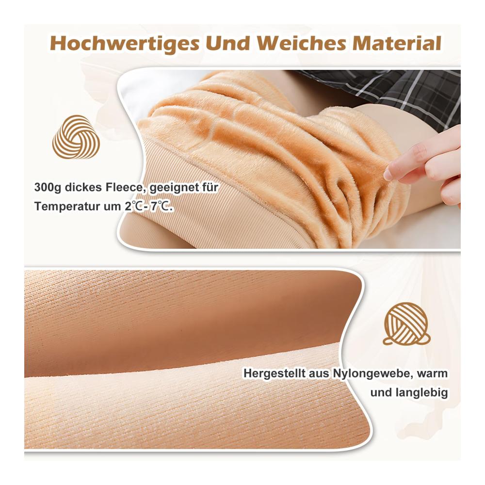 Thermo-Strumpfhose Damen Hautfarbene Gefütterte Shape Leggings mit High Waist für 60-85kg