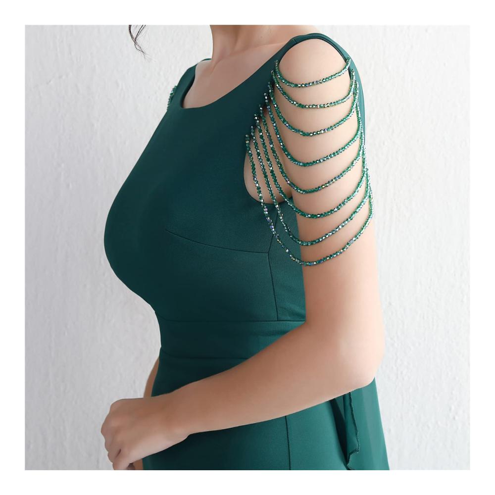 Chiffon Abendkleider Elegante Brautjungfernkleider Meerjungfrau-Cocktailkleider Party Prom Dresses - Rückenfrei Langes Kleid für Hochzeit und Strand. Stilvolle Freizeitmode