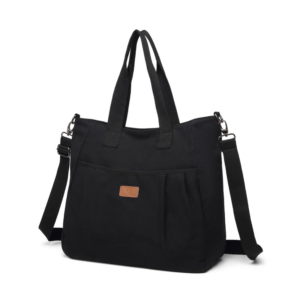Damen Canvas Schultertasche - Große Umhängetasche für Mädchen - Strandtasche mit Crossover Design - Hobo Tasche Damen - Vielseitige Damenhandtasche