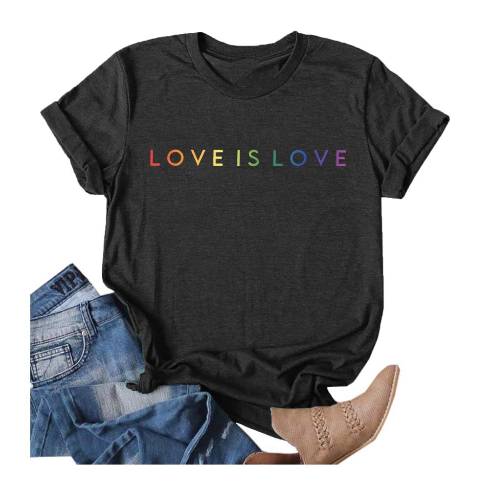LGBT Damen T-Shirts Pride Month Fashion mit Regenbogen-Print
