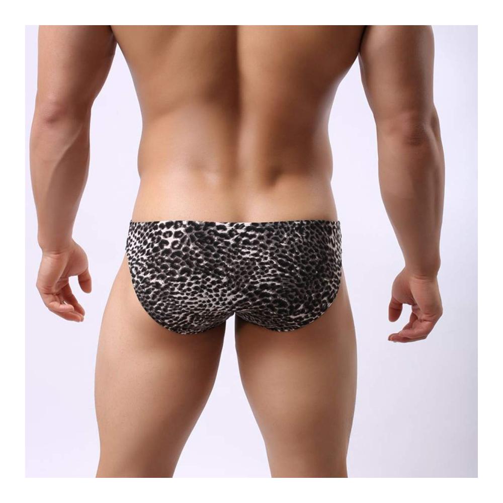 Herren-Bikini-Slip 3er-Pack mit Leopardenmuster und niedrigem Bund - Stilvolle Strings für Männer