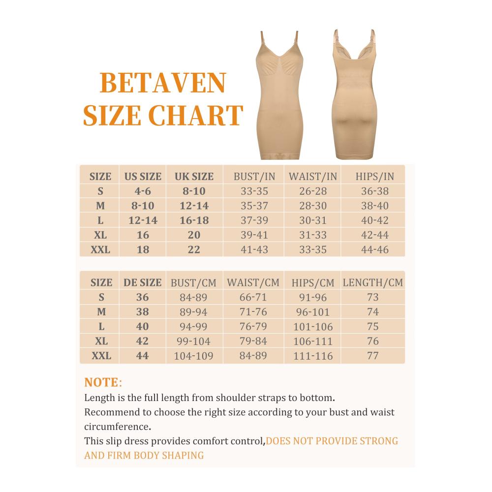 Miederkleider Damen Shapewear Slips für optimale Kontrolle - Silp Kleid für Frauen Tummy Control Full Silps