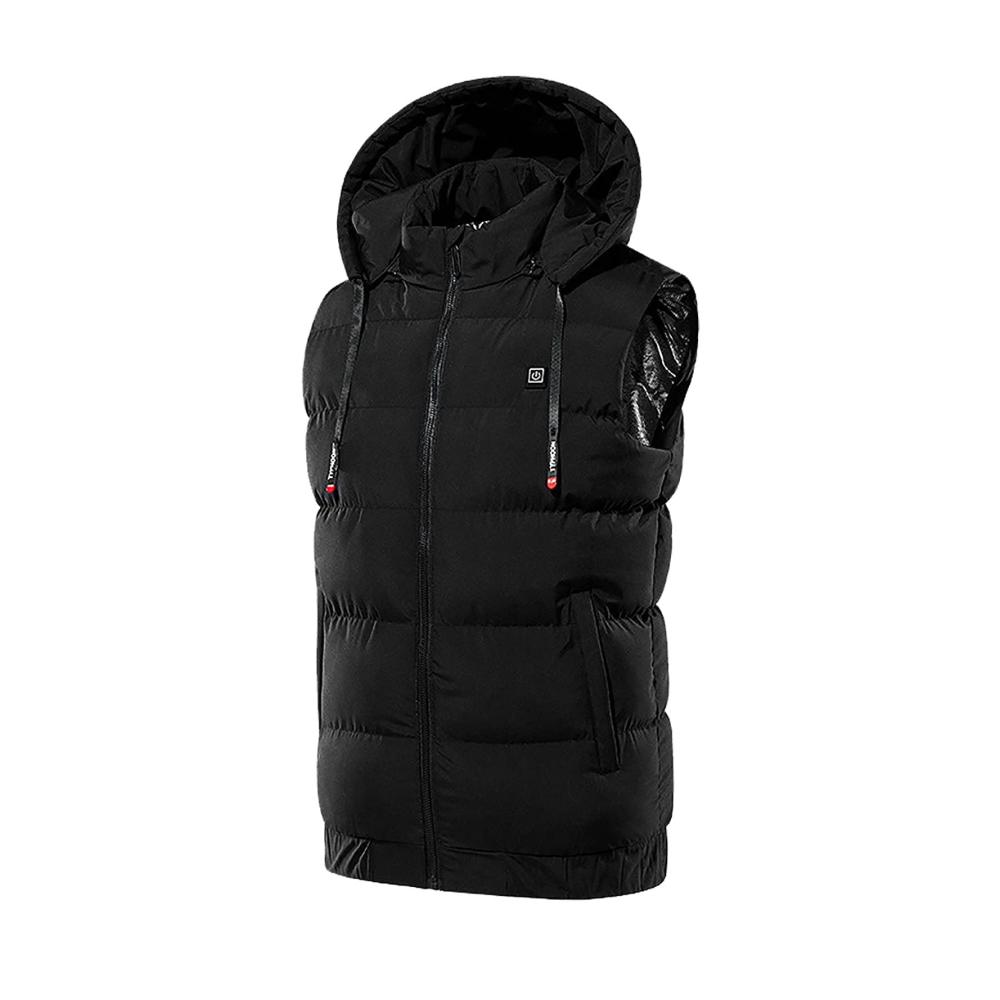Beheizbare Softshell-Weste für Herren Wasserdicht Winddicht & Warm | Elektrische Heizung 9 Zonen Kapuze | Winterjacke für Ski & Outdoor