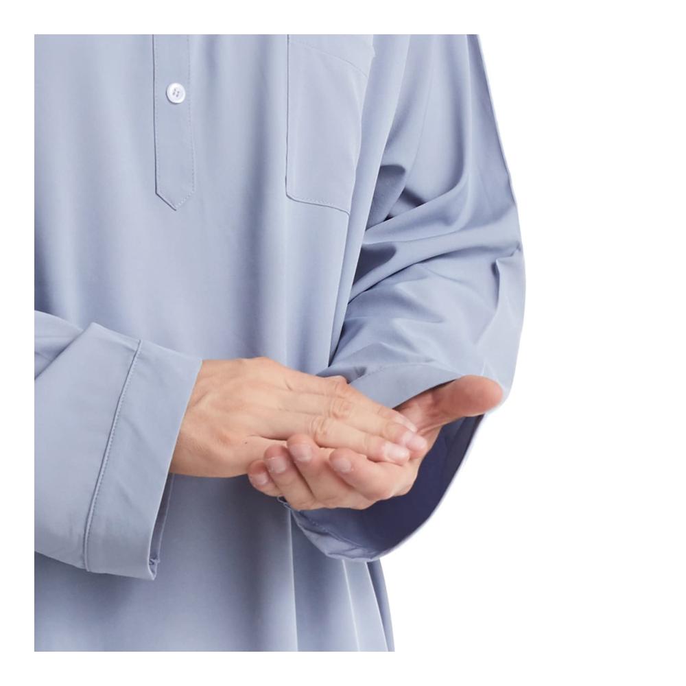 Bademäntel MNSWR Herren Zweiteiliges Set mit Muslimischer Robenhose O-Ausschnitt Sweatjacke Retro Gebetskleidung - Lässig und Stilvoll