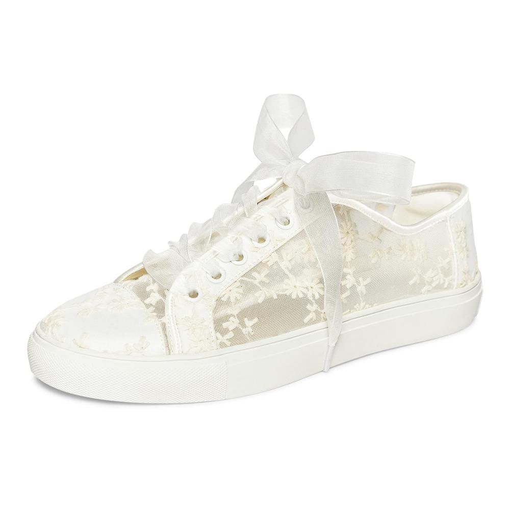 Hochzeits-Sneaker 8835 mit Spitze – Braut Tennisschuhe in bequemen Flats für die perfekte Hochzeit
