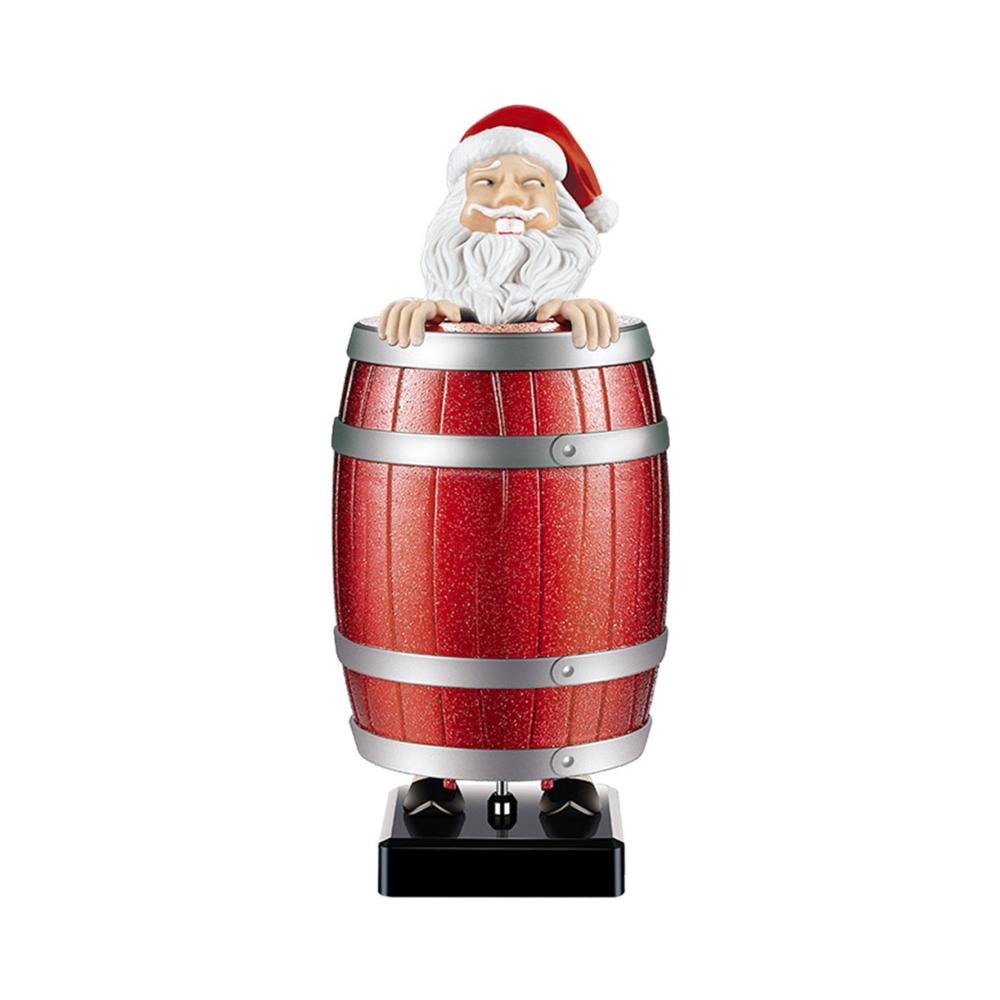 Holzfass Zigarettenetui mit automatischem Spender - Lustige Figuren Statue für Weihnachtsfeier Dekoration - Halter für Zigarettenschachtel im Auto - Ideales Geschenk für den stilvollen Vater - Zigarrenetui für die perfekte Zigarettenausgabe