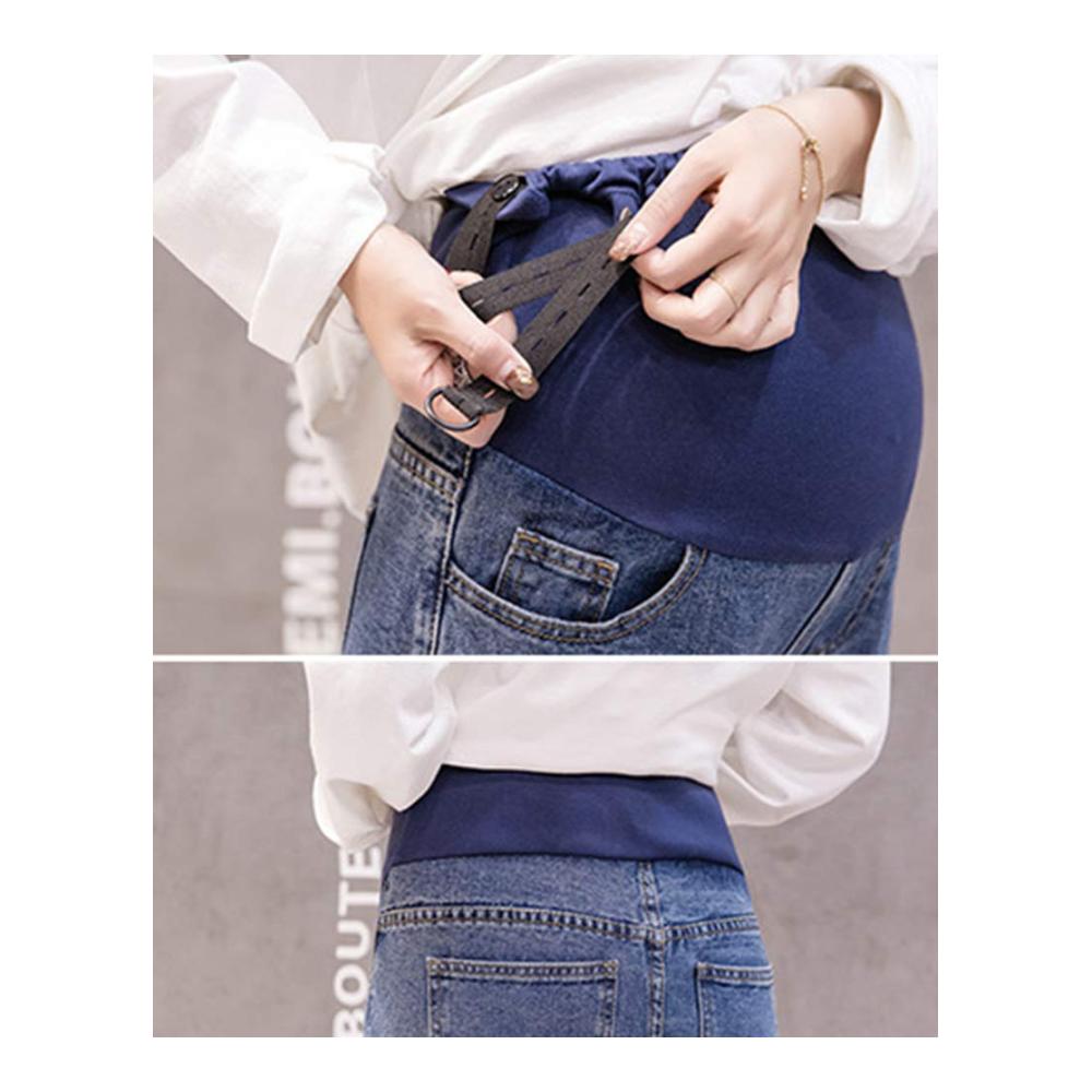 Umstands-Jeans Damen Bequeme Schwangerschaftshose mit Bauchband