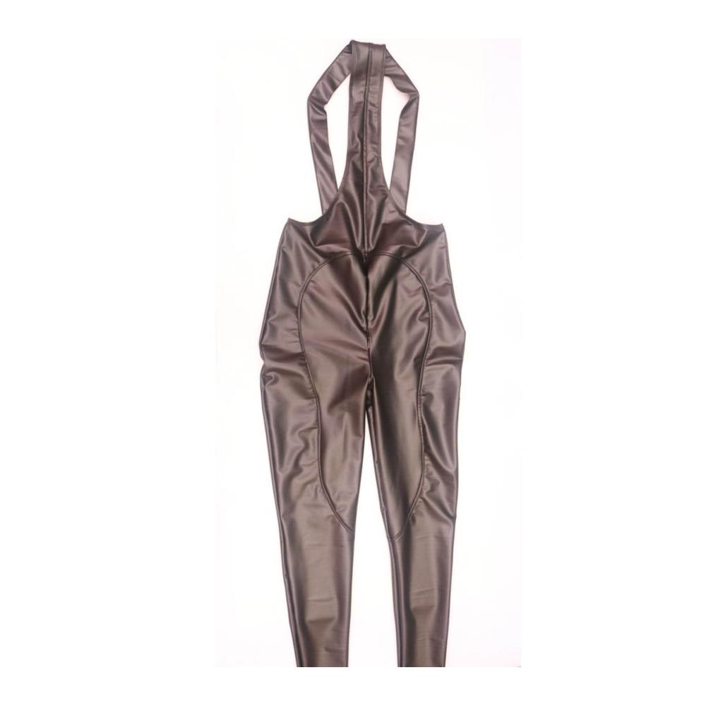 Latex-Ammoniak Siamese Lederhose für Männer – Nachtclub Bühnenkostüm mit Schlinge Weste Gurt und DS-Elementen