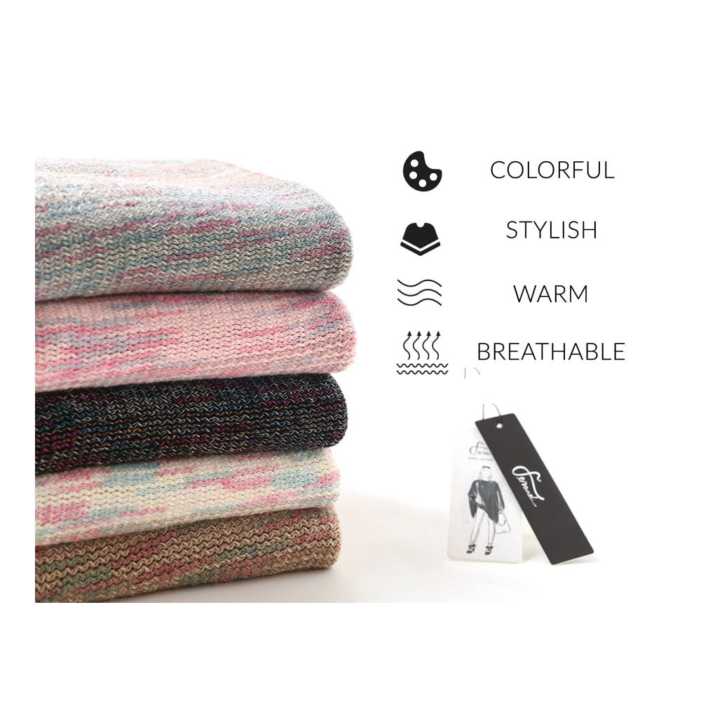 Strick Ponchos & Capes Damen Multicolor Poncho-Pullover mit Fransen – Vielseitiger Wickelschal für modische Eleganz