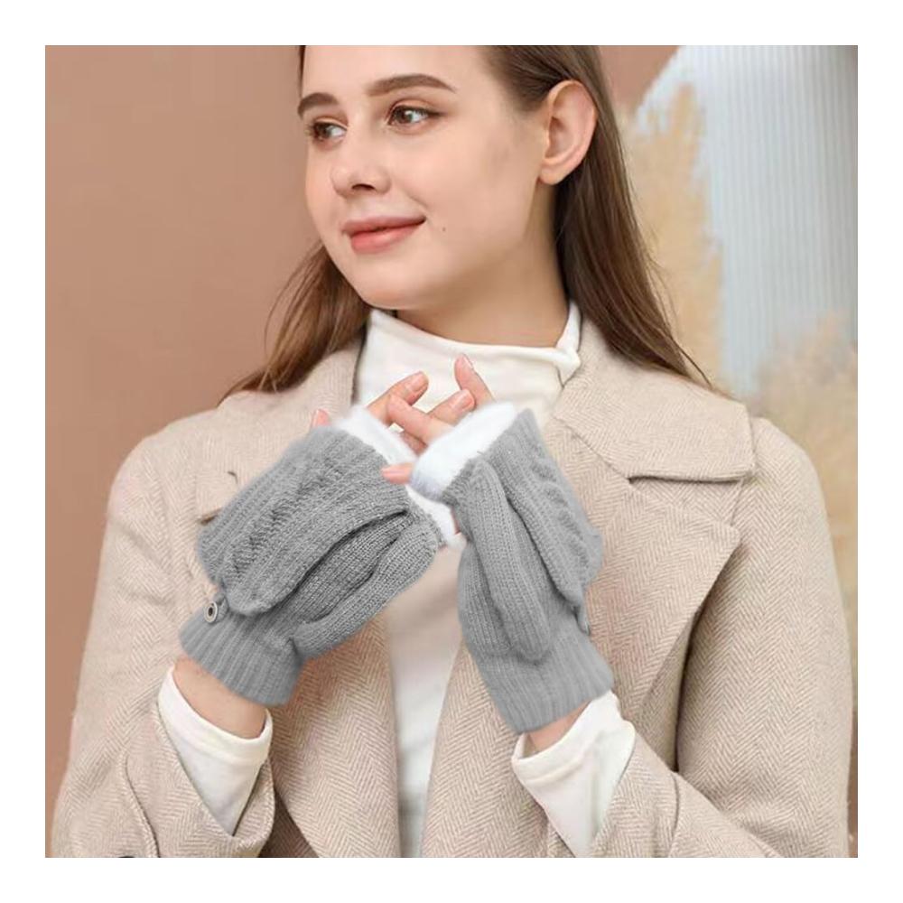 Beheizbare USB-Handschuhe für Damen und Herren – Winterhandschuhe mit Heizung für warme Hände – Voll- und Halbfinger-Beheizte Handschuhe für Touchscreen-Laptops – Waschbare Handwärmer-Fäustlinge