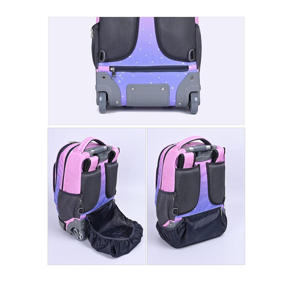 Kinderrucksack CONPHERON Trolley - Rollender Rucksack für Mädchen und Jungen Schüler Schultasche mit Rollen Kindergepäck für Reisen praktischer Trolley Rucksack idealer Reisebegleiter