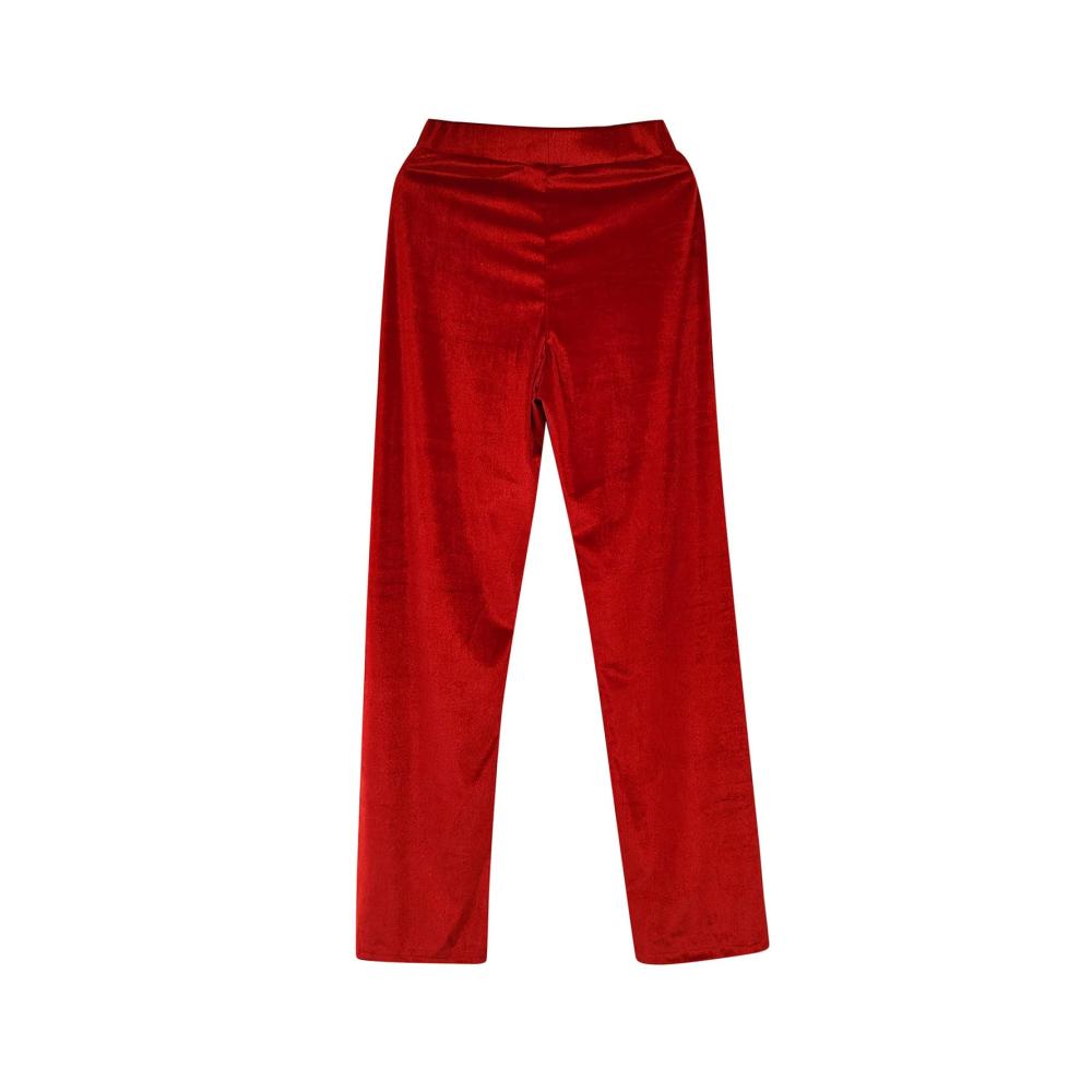 High-Waist Samthose für Damen Lockere Leggings mit weitem Bein - Stilvolle abnutzungsfeste Hose mit hoher Taille für vielseitigen Einsatz