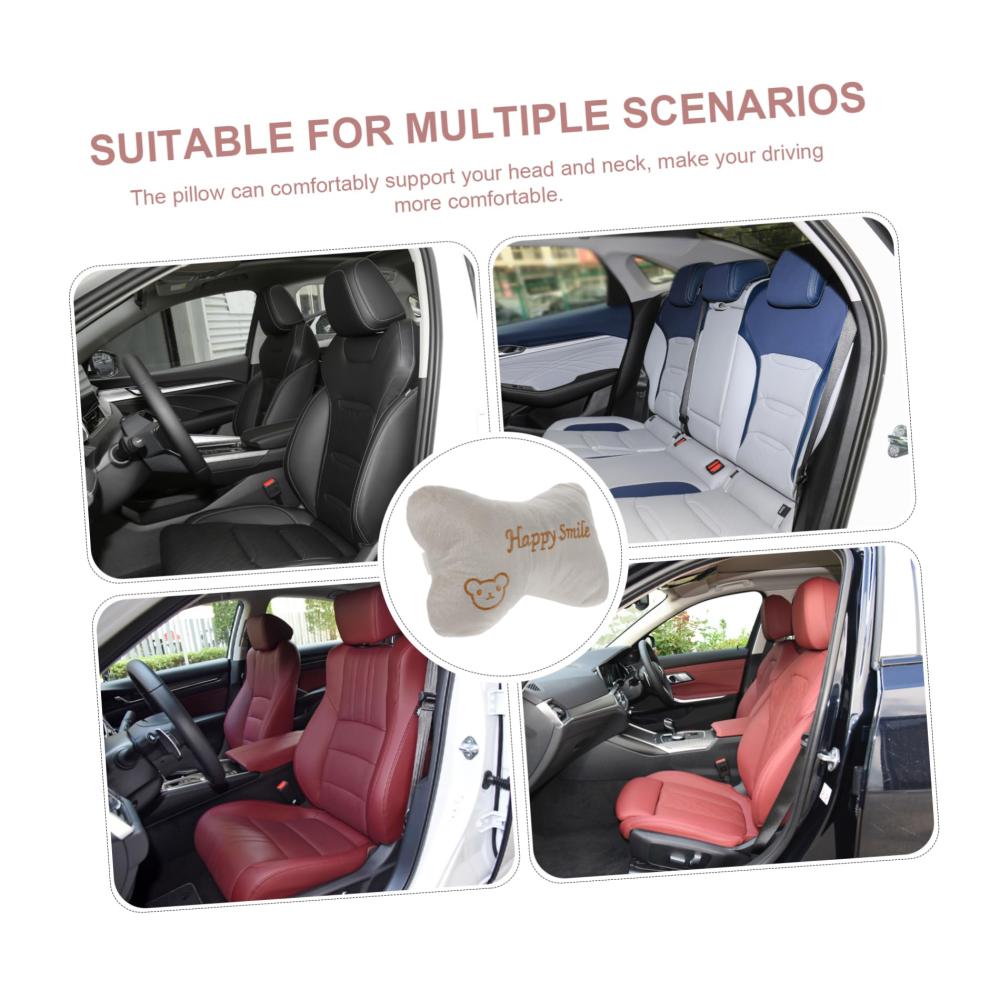 2er-Pack Reise-Nackenkissen aus Baumwolle für Auto & Unterwegs - Nackenstützkissen mit Flanell-Bezug