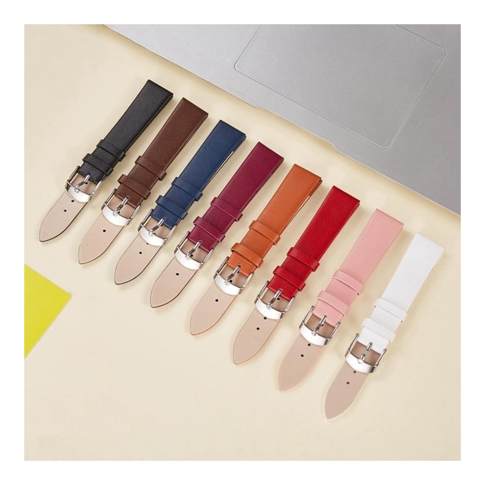 Leder Uhrenarmbänder - Vielseitige Ersatzbänder 20 cm Länge passend für 14/16/18/20/22 mm Uhren Damenarmband für kleine Zifferblätter