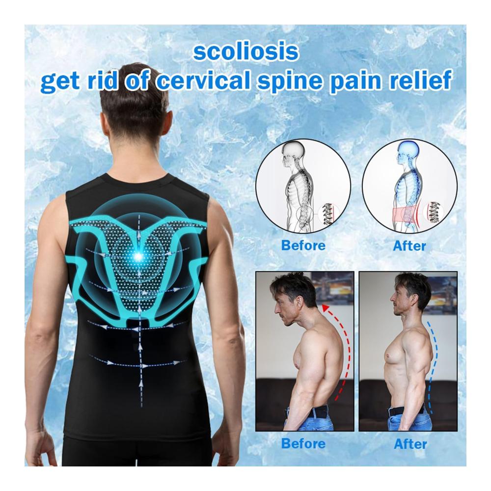 Ionic Shaping Vest 2023 - Advanced Body Shaper for Men | Energxcell Sleeveless Slimming Shirt (Black L