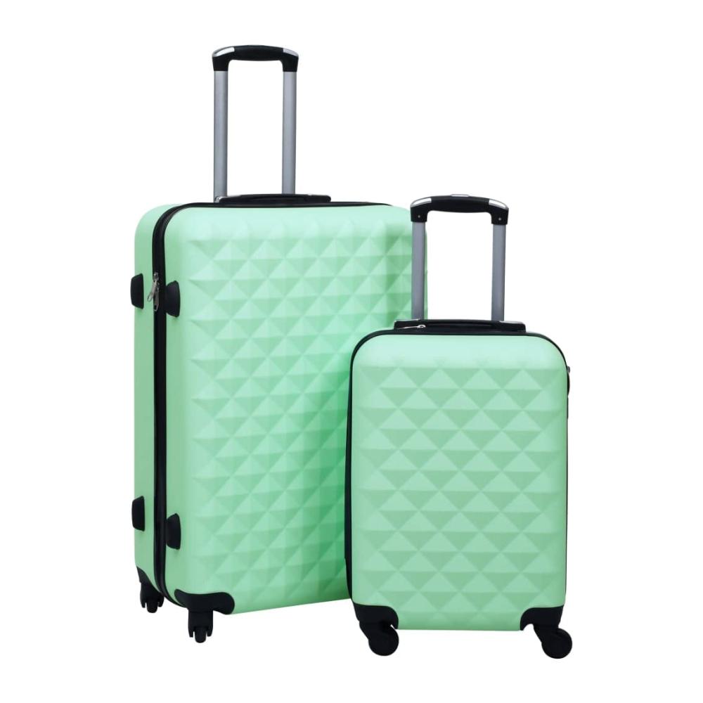 Mintfarbenes 2-teiliges Hartschalen-Trolley-Set aus strapazierfähigem ABS für stilvolles Reisen