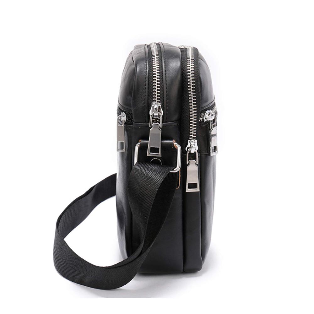 Mini Echtleder Herrentasche Stilvolle Messenger-Bag für Geldbörse Handy und Schlüssel