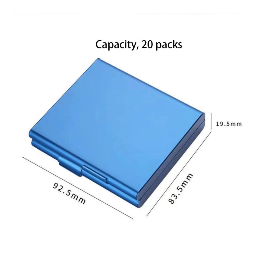 Leichtes Aluminium Zigarettenetui - Extra Schlankes Metall Zigarettenetui für 20 Zigaretten Klassisch Elegant für Männer (Silber