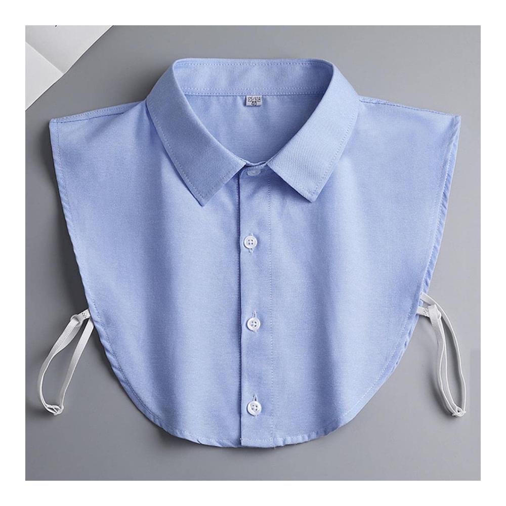 Elegantes Herren Freizeithemd mit abnehmbarem gefälschtem Kragen - Offizielles Formalhemd Revers abnehmbar XL-Größe in Weiß inklusive abnehmbarem halbem Hemd und Krawatte