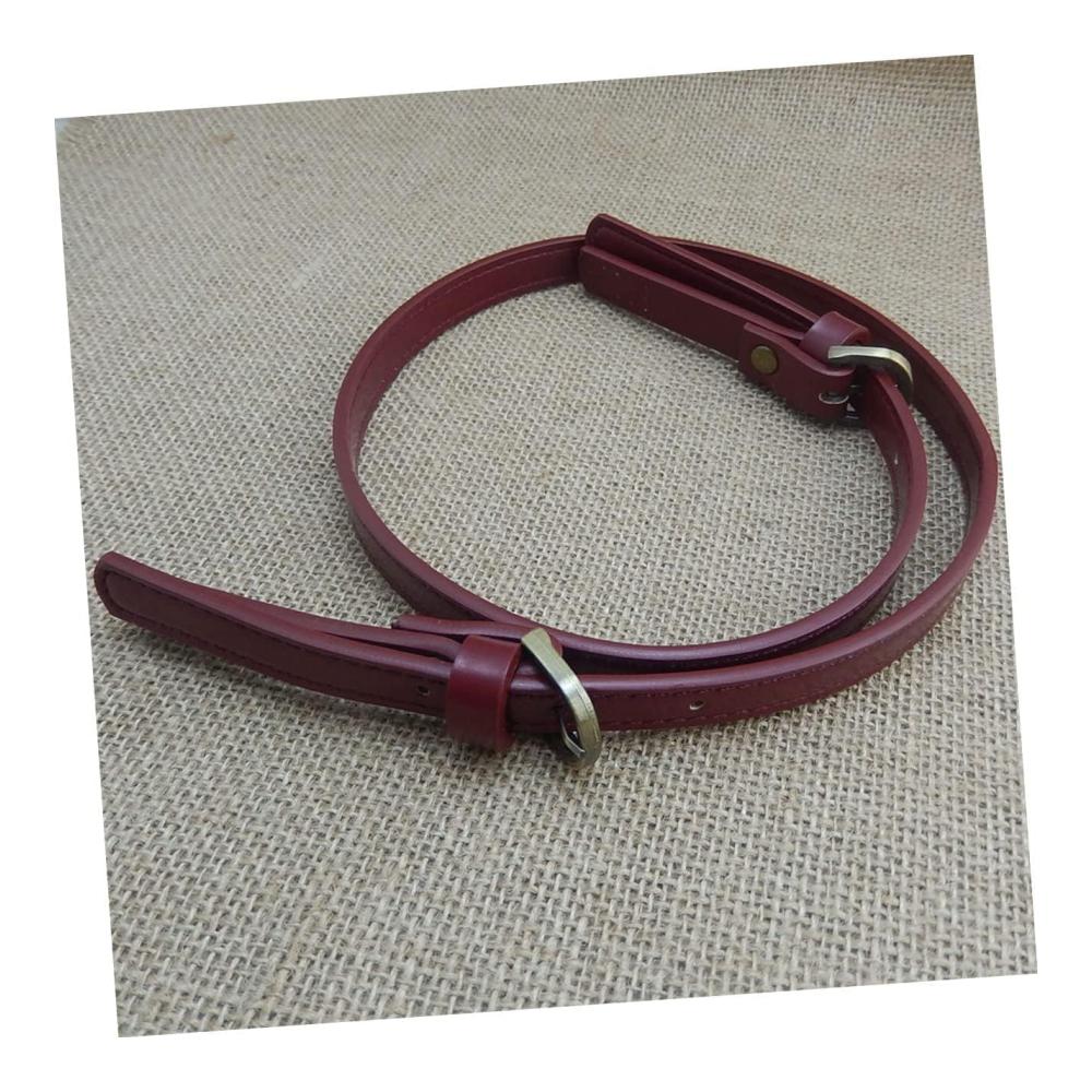 Echtes Leder Umhängetasche Set Damen Handtasche mit Abnehmbarem Riemen Claret Farbe 71 * 1.5 * 0.1cm