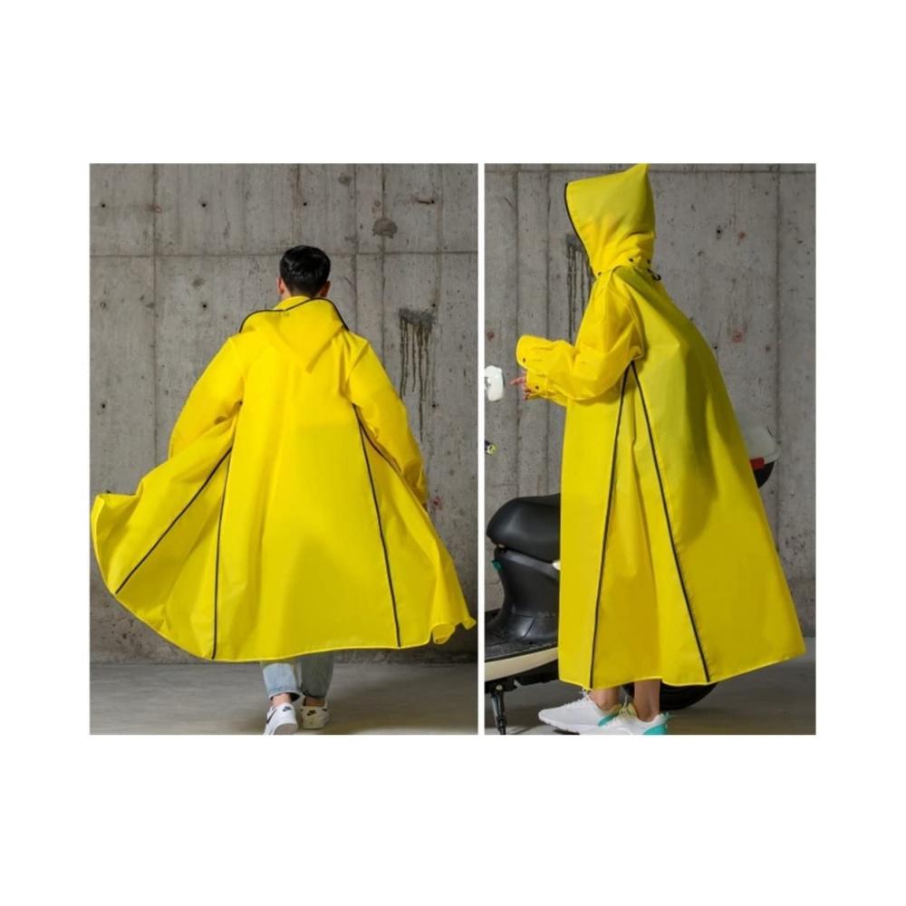 NOCTVM Regenmantel - Vielseitige Regenbekleidung für Motorradfahrer und Wanderer EVA-Regenmantel mit Kapuze Reißverschluss & Langer Poncho-Regenjacke
