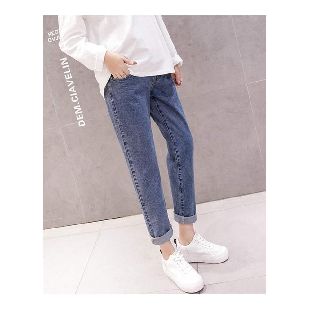Umstands-Jeans Damen Bequeme Schwangerschaftshose mit Bauchband