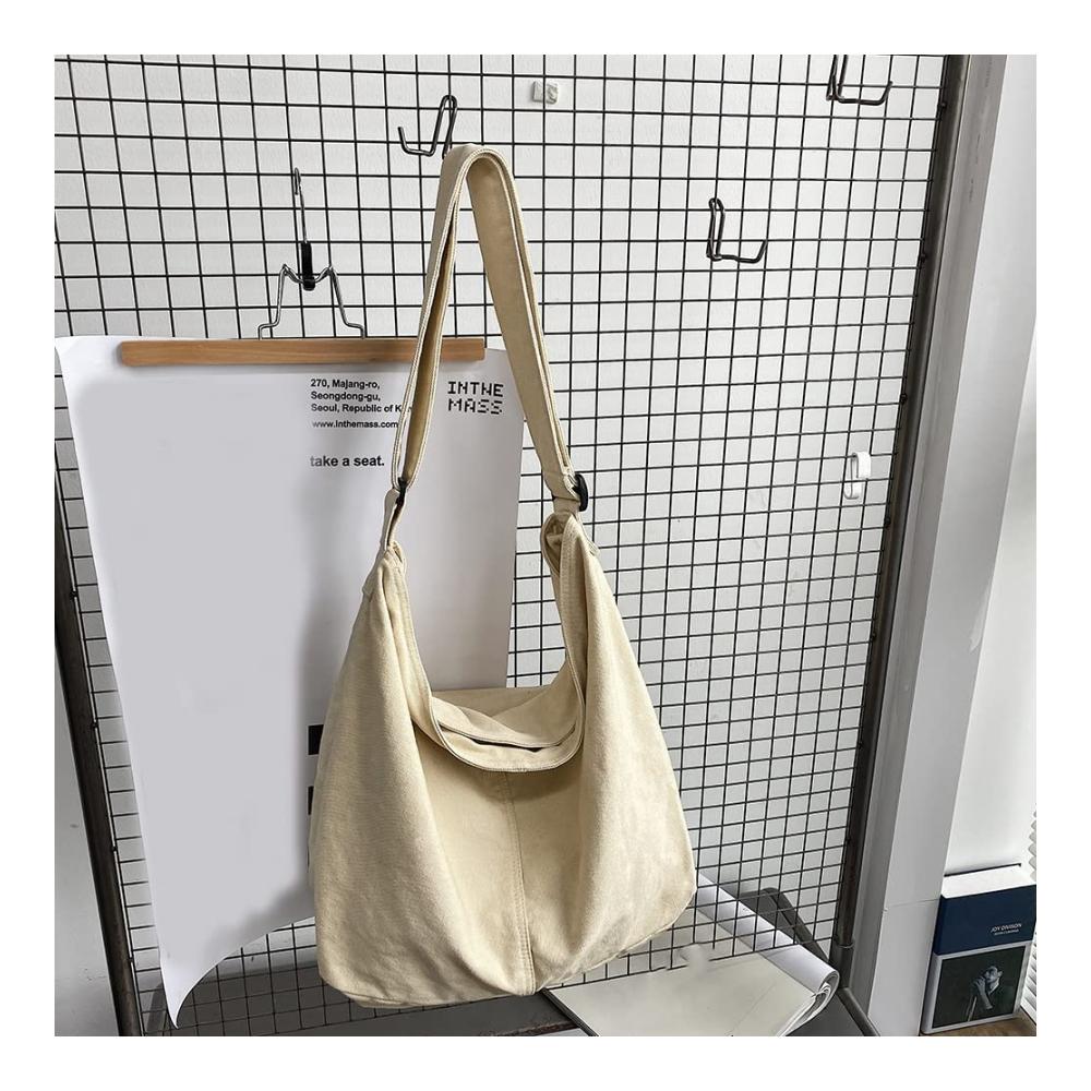 Japanische Harajuku Umhängetaschen Stilvolle Canvas Messenger mit Großraumdesign
