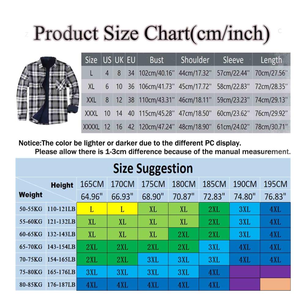 Herren Sweatshirt Herbst-Winter Dünnes Fleece-Hemd mit Einreiher Langarm Glattes Plaid-Druck-Design