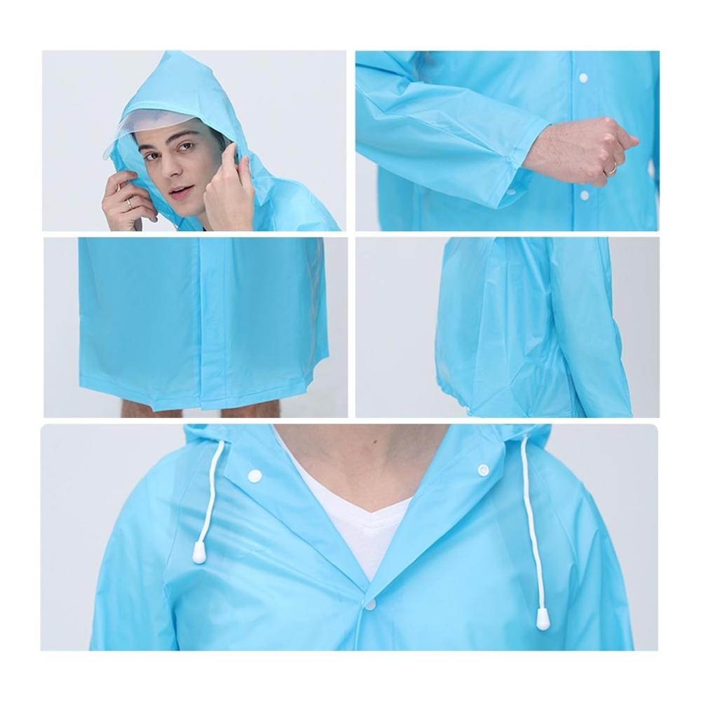 Wasserdichter Regenmantel für Männer und Frauen – Outdoor-Regenjacken & -mäntel Verdickt Erwachsene Tragbar Einteiliger Poncho für Reisen