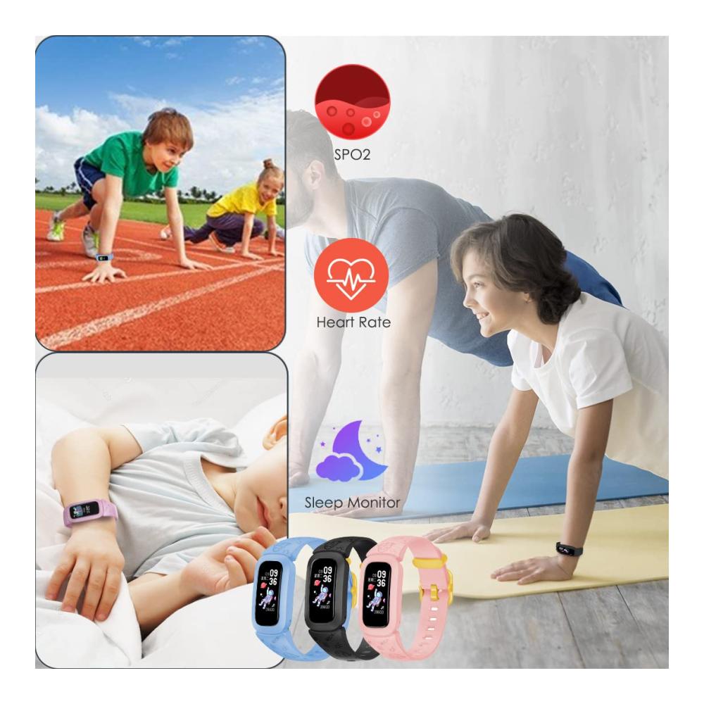 Fashion Smartwatches für Kinder mit Kamera Wecker Schrittzähler Herzfrequenzmesser Blutsauerstoffmessung IP68 Wasserdichtigkeit Schlafmonitor und Trainingsmodus