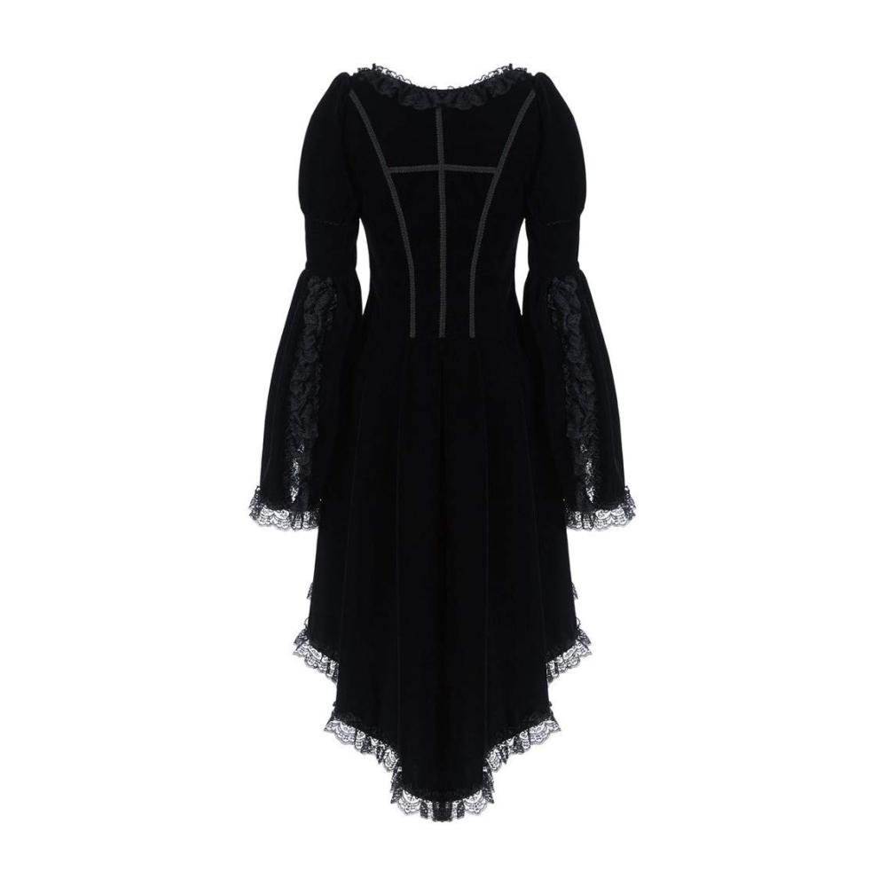 Tenko Chabashira Cosplay Mantel für Frauen Weihnachtsmäntel 2024 mit Spitze Taille-Stitching & Vintage-Bandage-Design Langarm Jacke für einzigartiges Styling