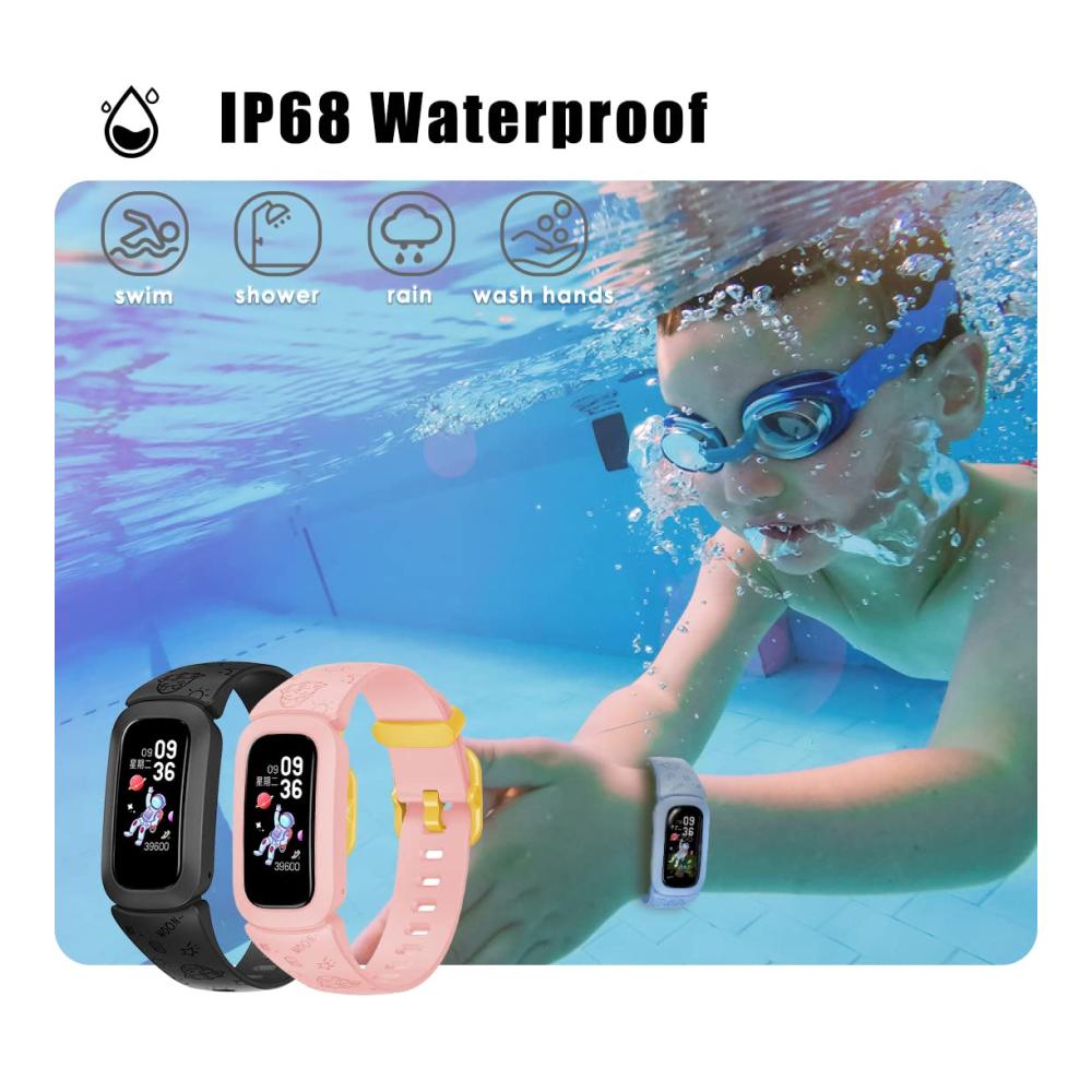 Fashion Smartwatches für Kinder mit Kamera Wecker Schrittzähler Herzfrequenzmesser Blutsauerstoffmessung IP68 Wasserdichtigkeit Schlafmonitor und Trainingsmodus