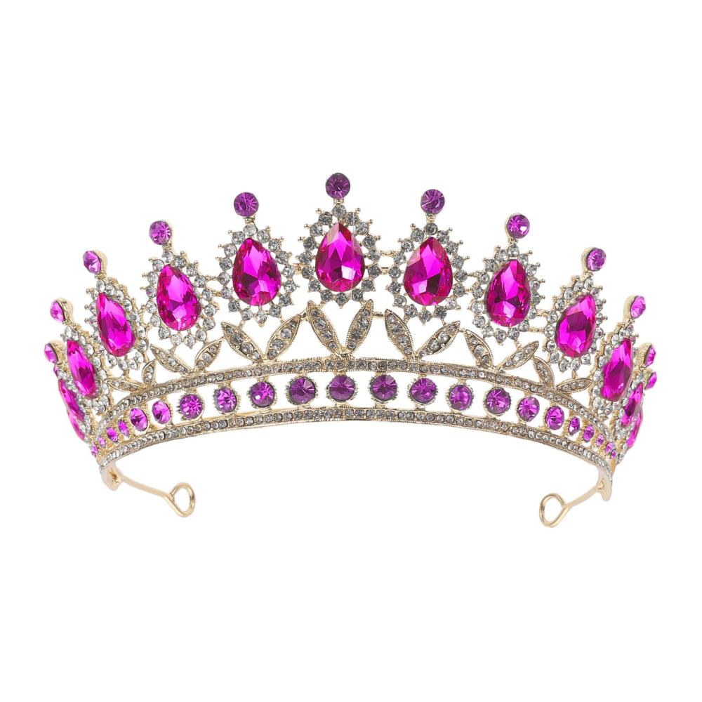 Diadem Hochzeitshaarband - Elegante Brautkopfschmuck mit Diamanten Perlen und Roségold - Braut Accessoires für Hochzeit - Perlenschmuck für Frauen - Geburtstag Tiara Kopfbänder - Hochzeitskopfschmuck Tiaras