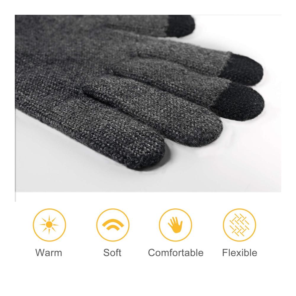 Winterhandschuhe 4UMOR - Touchscreen Sport Warm & Winddicht - Damen/Herren Skihandschuhe für Radfahren aus 15% Wolle 85% Acryl