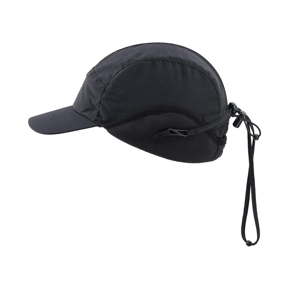 Winter Schirmmützen mit wasserdichtem Design Warmem Polyesterfutter und Ohrenklappen - Schwarze Ballmütze