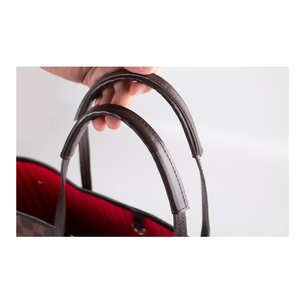 Braune Handgefertigte Aktentaschen-Griff-Schutzhülle aus Leder für Neverfull PM MM GM mit Schultergurten