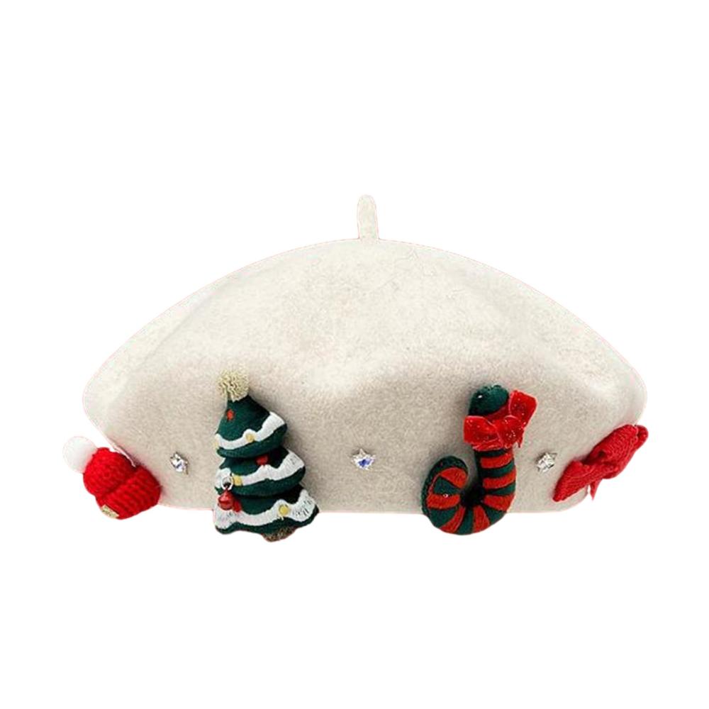 Französische Weihnachtsmütze Modische und Warme Strickmütze für Damen – Wintermütze mit weihnachtlichem Flair Ideal als Geschenk – Neu 2023