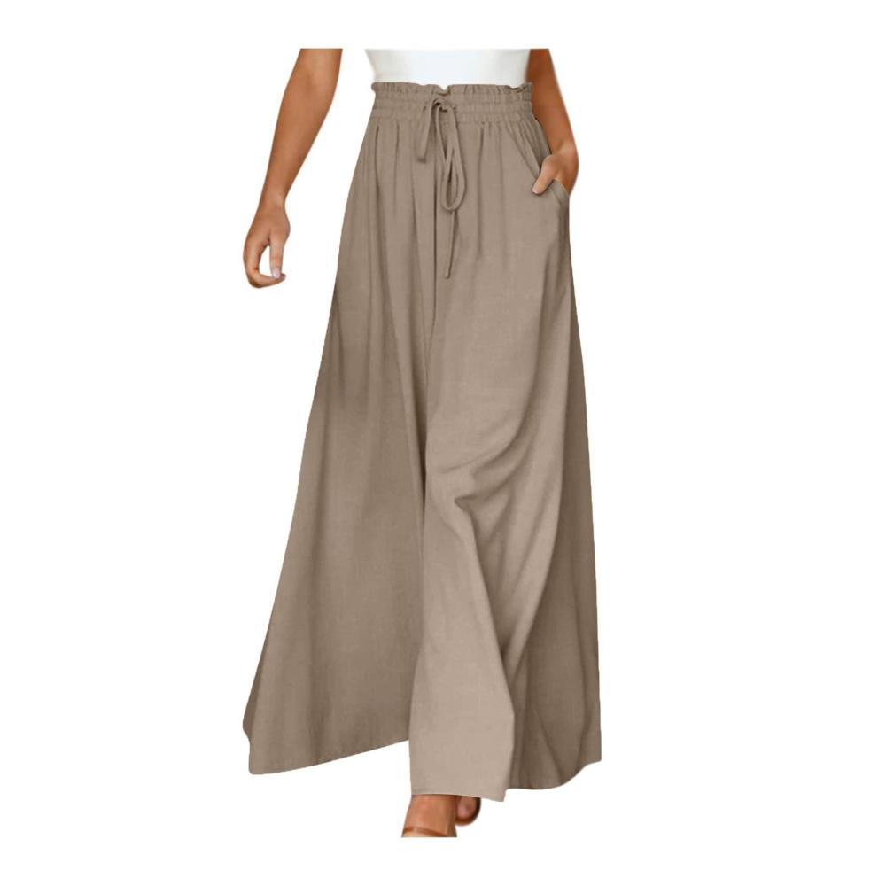 Hoch taillierte Damen Sommerhosen mit weitem Bein – Elegante Culottes und Palazzo Hosen mit Gummibund