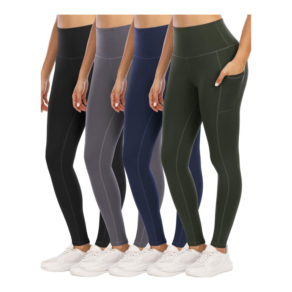 4 Packungen, Schwarz/Grau/Marineblau/Armeegrün