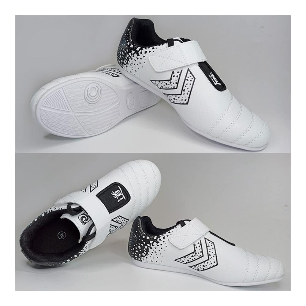Taekwondo Schuhe - Leichte Kampfsportschuhe für Männer und Frauen | Atmungsaktiv rutschfest ideal für Boxen Kung Fu Taichi | Weiß - Größe 36