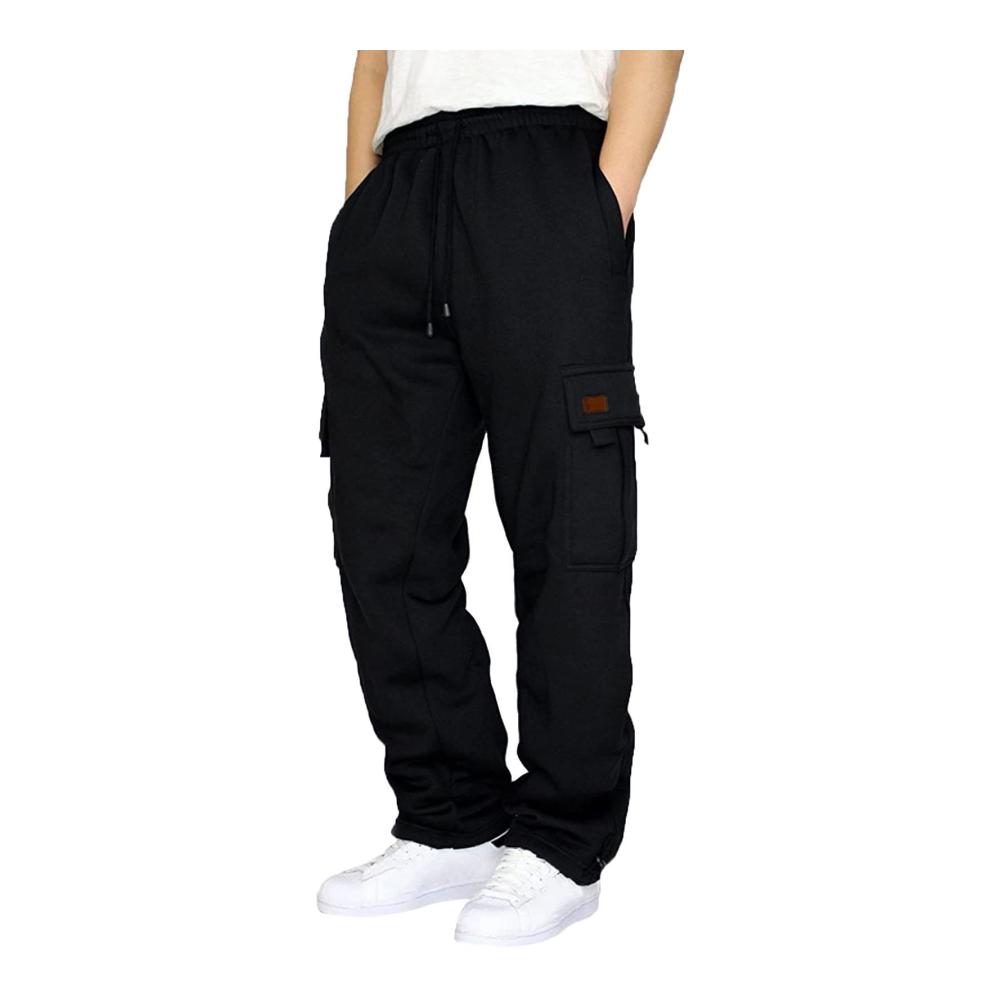 Herren Jogginghose 2023 Chino Cargo Hose aus Baumwolle Elastische Taille Kordelzug Taschen - Casual Sweatpants für Sport und Freizeit (Regular Fit