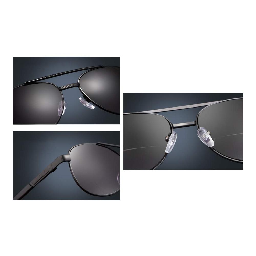 Bifokale Herren-Sonnenbrille | Stilvolle Anti-Fatigue Brille mit Nah- und Fernsicht | High-Definition Bi-Light | Elegante Dual-Use-Brille | Presbyopie-Lesebrille Braun 2.5