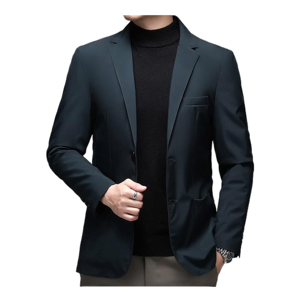 Herren Leichter Daunenmantel für Herbst & Winter - Business-Casual-Mantel Warm & Stilvoll (Argento XL