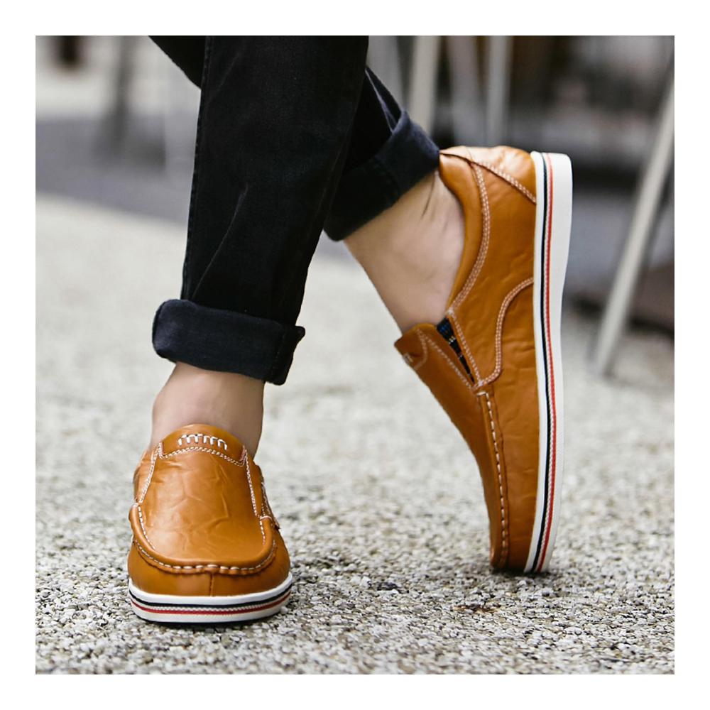 Herren Schnürhalbschuhe Business Brogue bequeme Mokassins für Casual Driving Sport & Walking