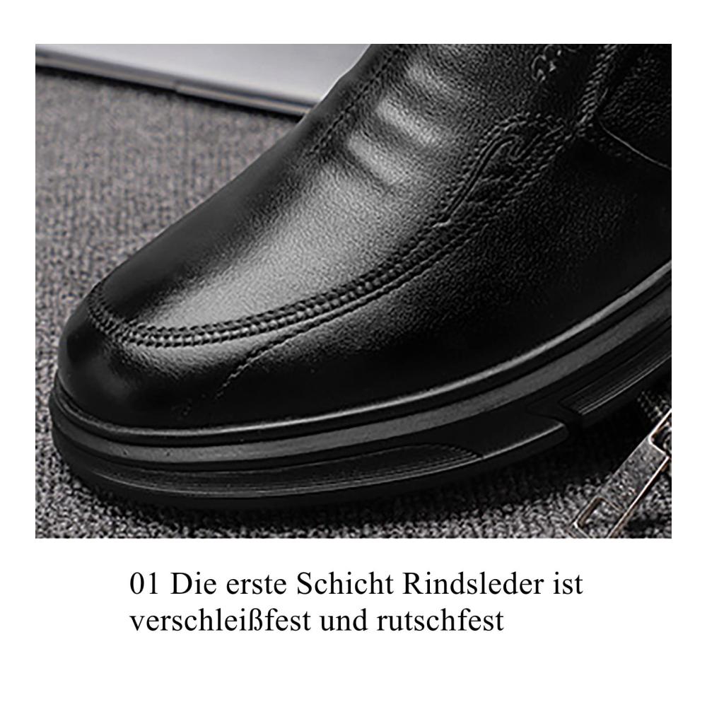 Klassischer Herrenschuh Eleganter Business-Halbschuh aus Leder Größe 48 mit Gummisohle