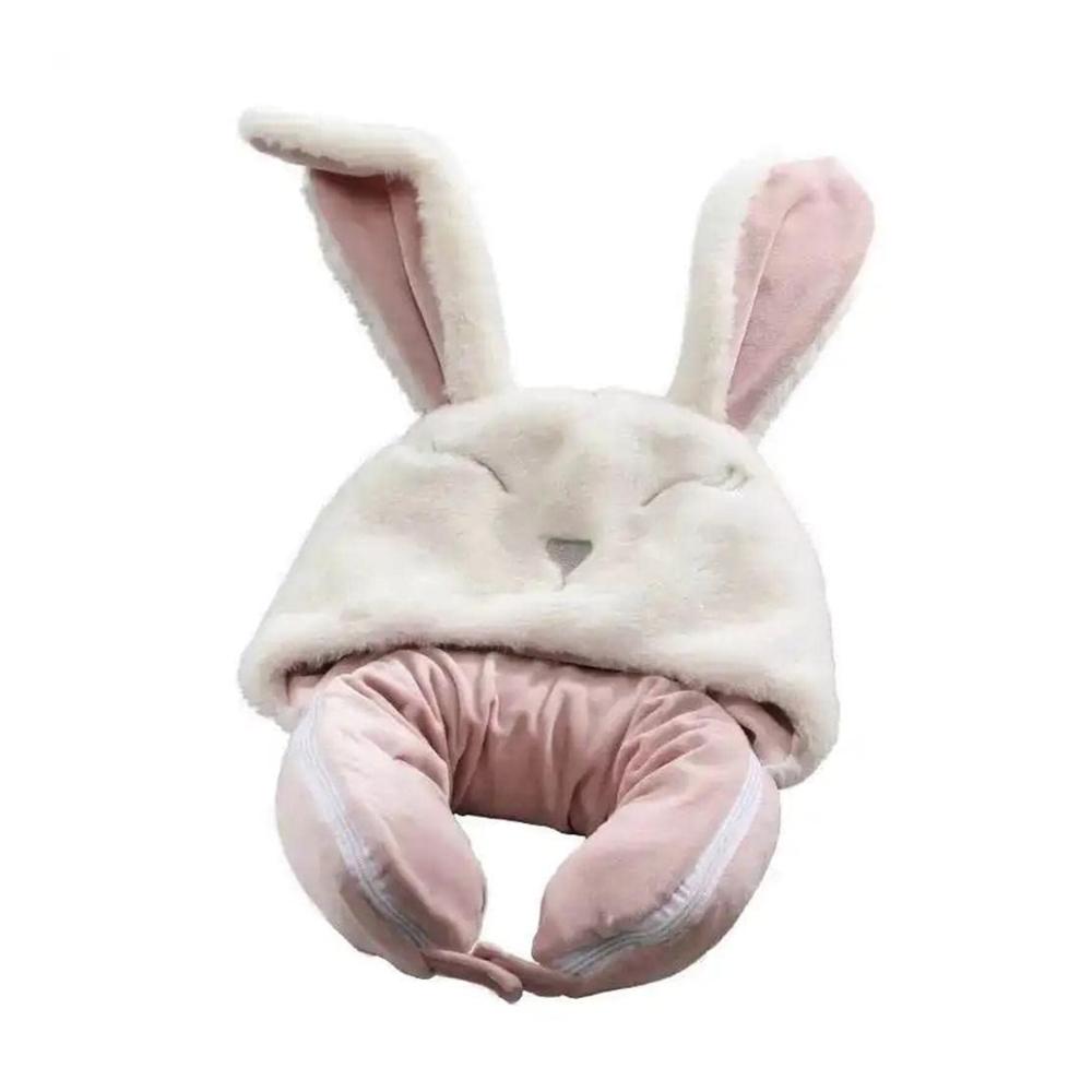 2in1 Reisekissen mit Decke - Weiches Fleece Ideal für Langflüge im Auto und Flugzeug - Großes warmes und platzsparendes Essentials Folda Hut