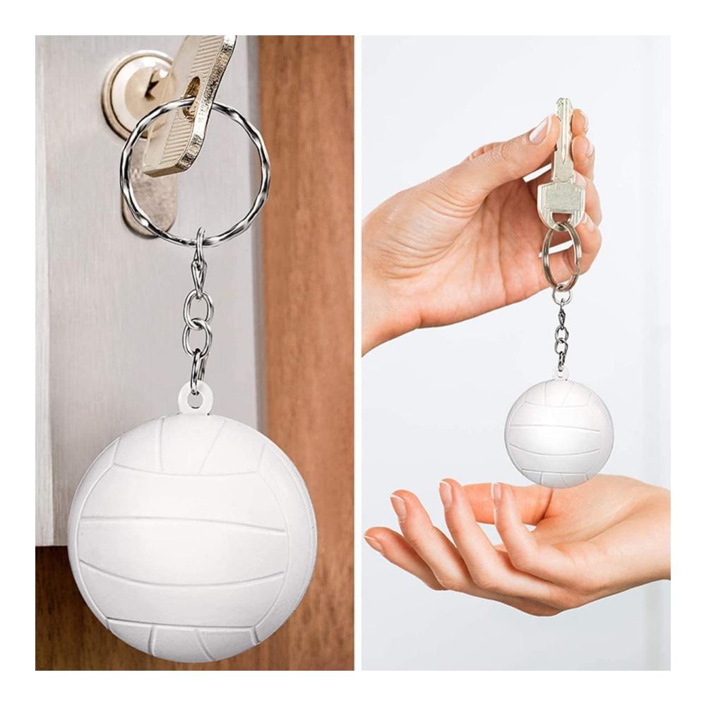 Damen Volleyball-Schlüsselanhänger 20er-Pack für Partygeschenke mit Volleyball-Stressball – Ideale Belohnung für Schulkarneval und einzigartiges Herzstück