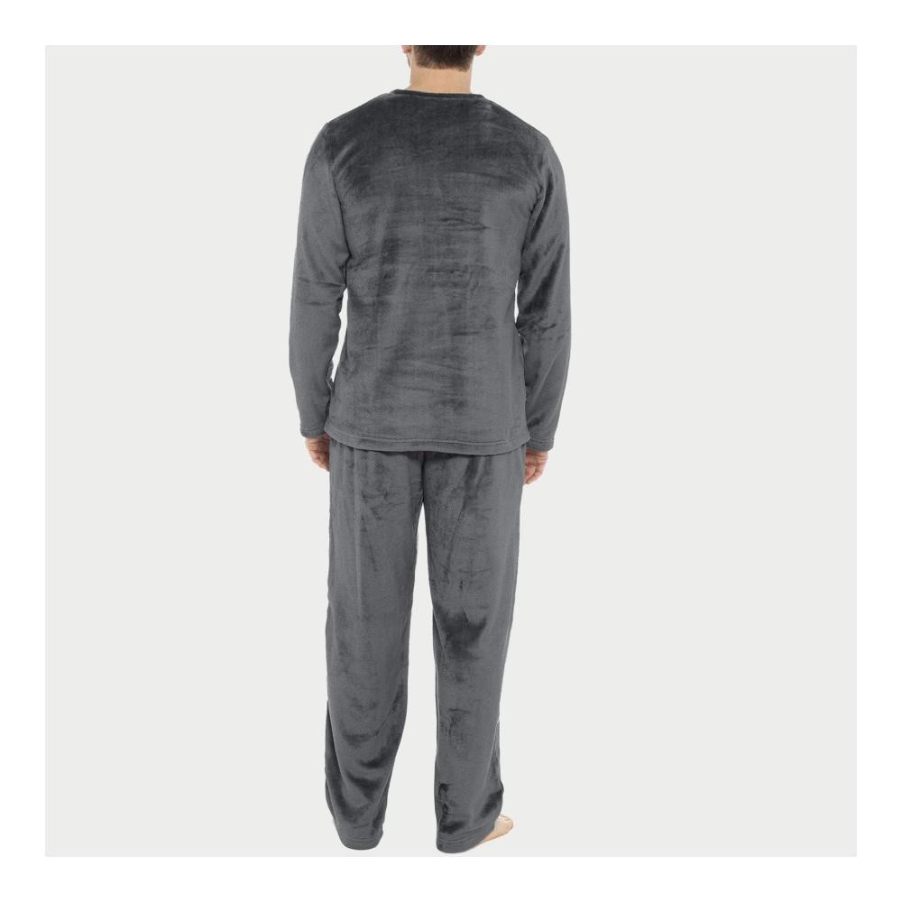 Winter Fleece Pyjama Set für Herren - Zweiteiliger Schlafanzug mit Langarmoberteil und Schlafhose aus weichem Flanell - Loungewear für Teenager Jungen